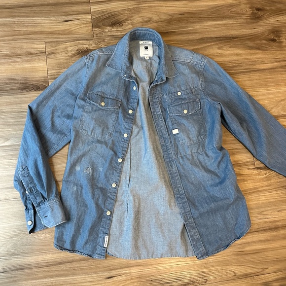 G-Star Light Blue Denim Shirt - Picture 1 of 9
